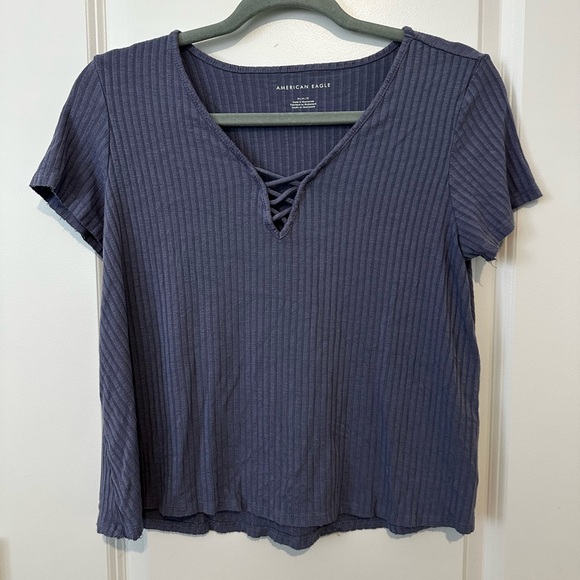American Eagle Outfitters Shortsleeve Ribbed Tee - Picture 1 of 3